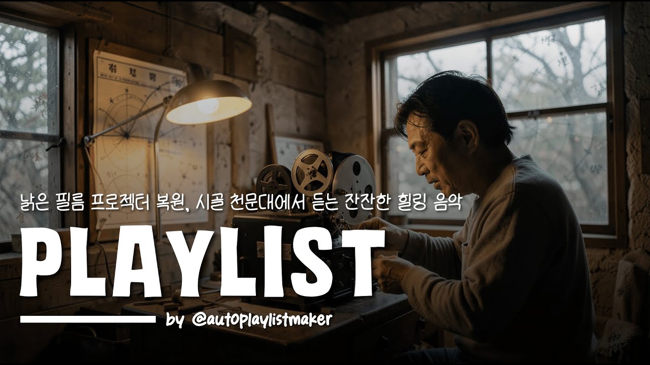 Playlist | 낡은 필름 프로젝터 복원, 시골 천문대에서 듣는 잔잔한 힐링 음악 🌌