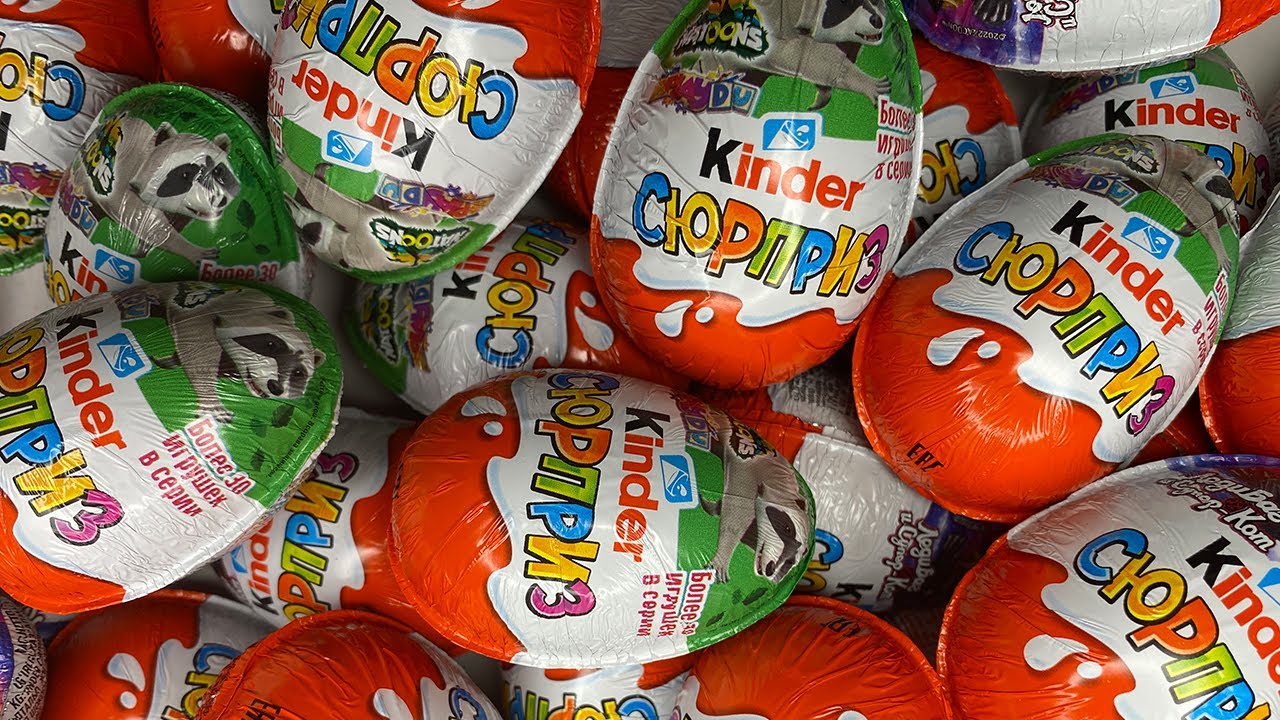 НОВОЕ видео 1043 Распаковка Kinder ASMR - Серия Star без разговоров Распаковка Kinder и Kinder Joy