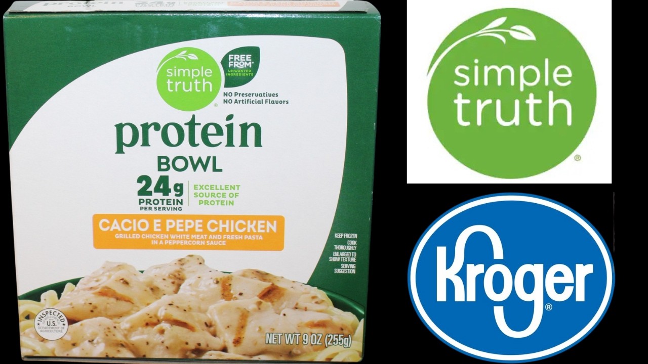 Обзор протеинового боула Simple Truth (Kroger) с курицей в соусе качо э пепе.
