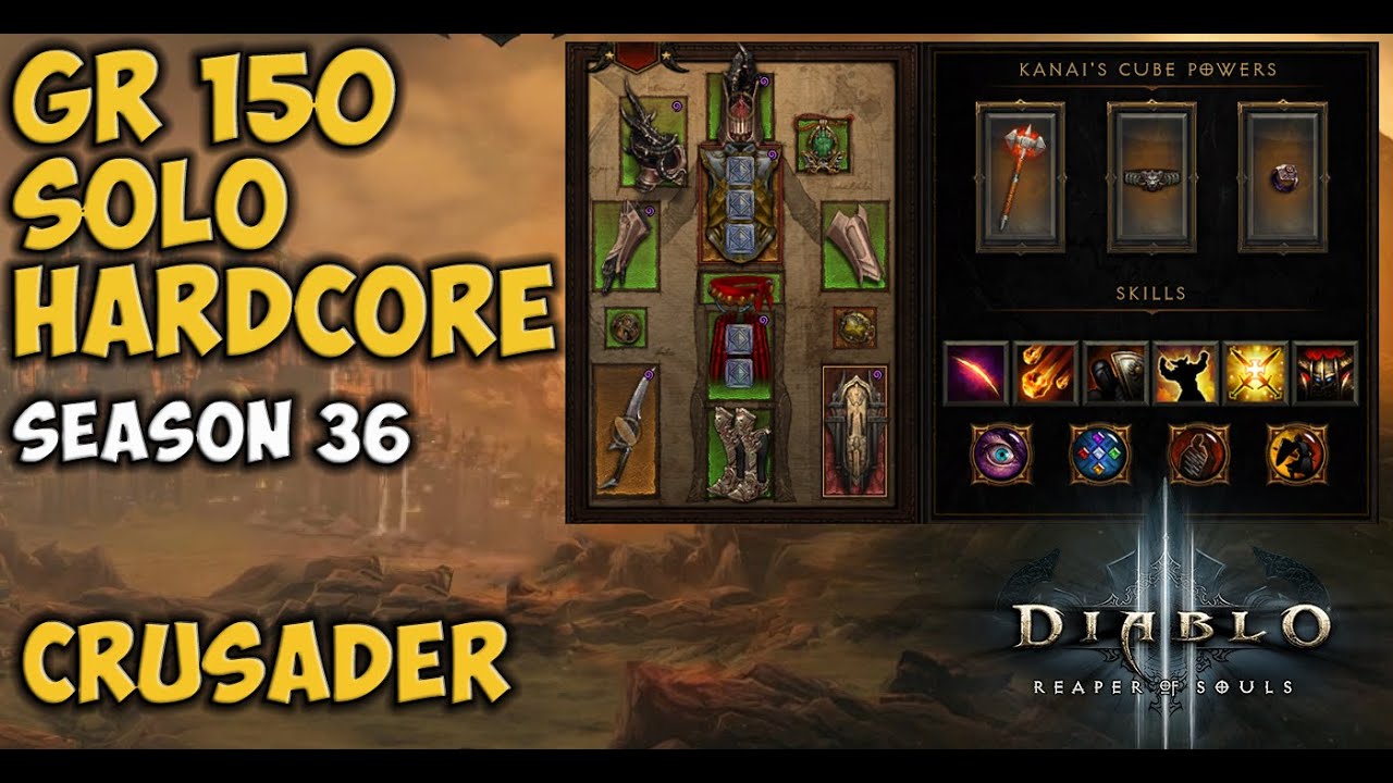 Invoker Thorns Crusader GR 150 Hardcore Solo Self Found Season 36