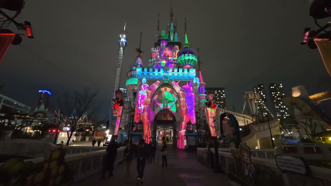 [4K] 롯데월드 어드벤처 매직캐슬 라이츠업 플영상 2026년3월14일 8시00분
