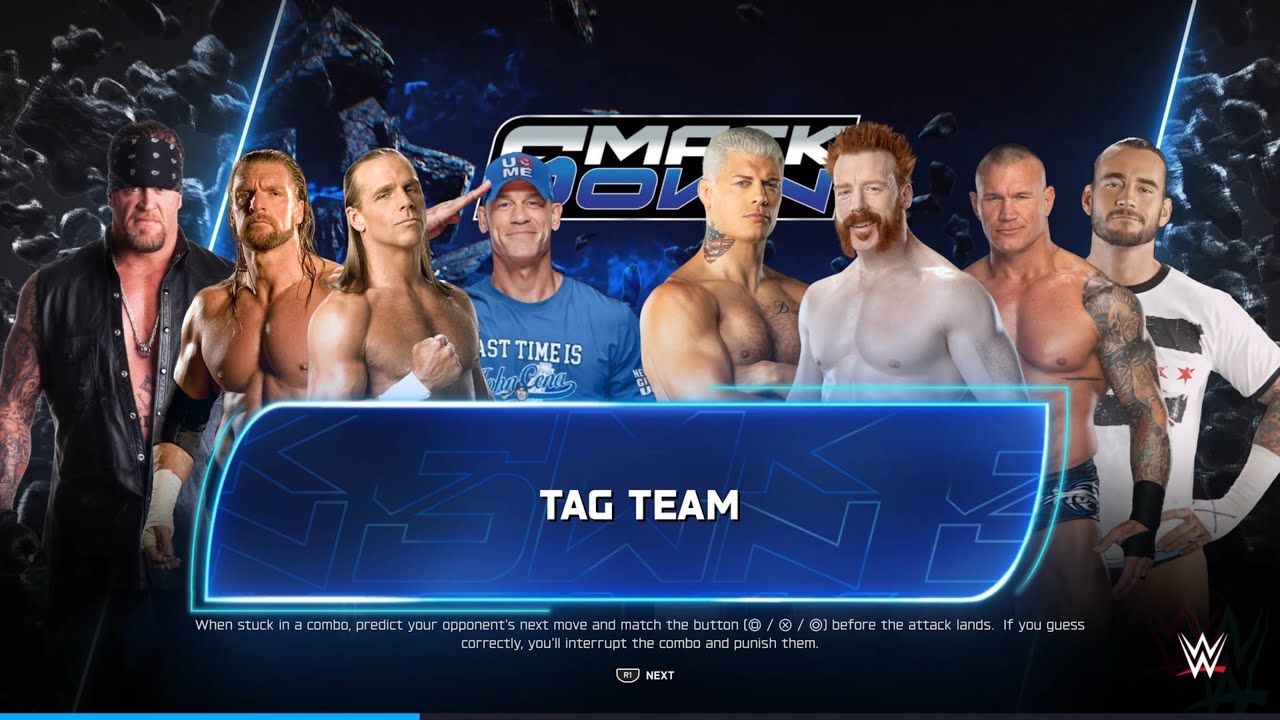 WWE2K25 TEAM UNDERTAKER VS TEAM CM PUNK || SMACKDOWN FOUR ON FOUR TAG TEAM MATCH #wwe2k25 #wwe 