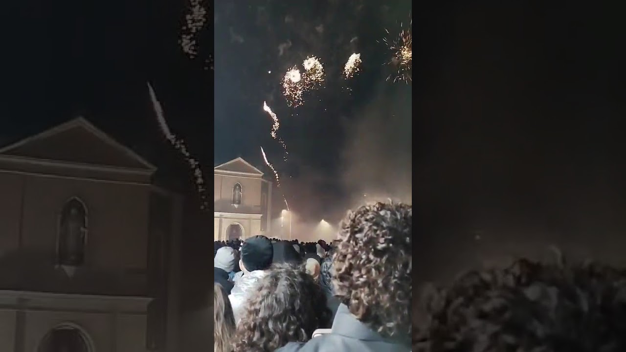 Catania 5 Febbraio 26 Sosta S Agata a Piazza Palestro e Spettacolo Pirotecnico 