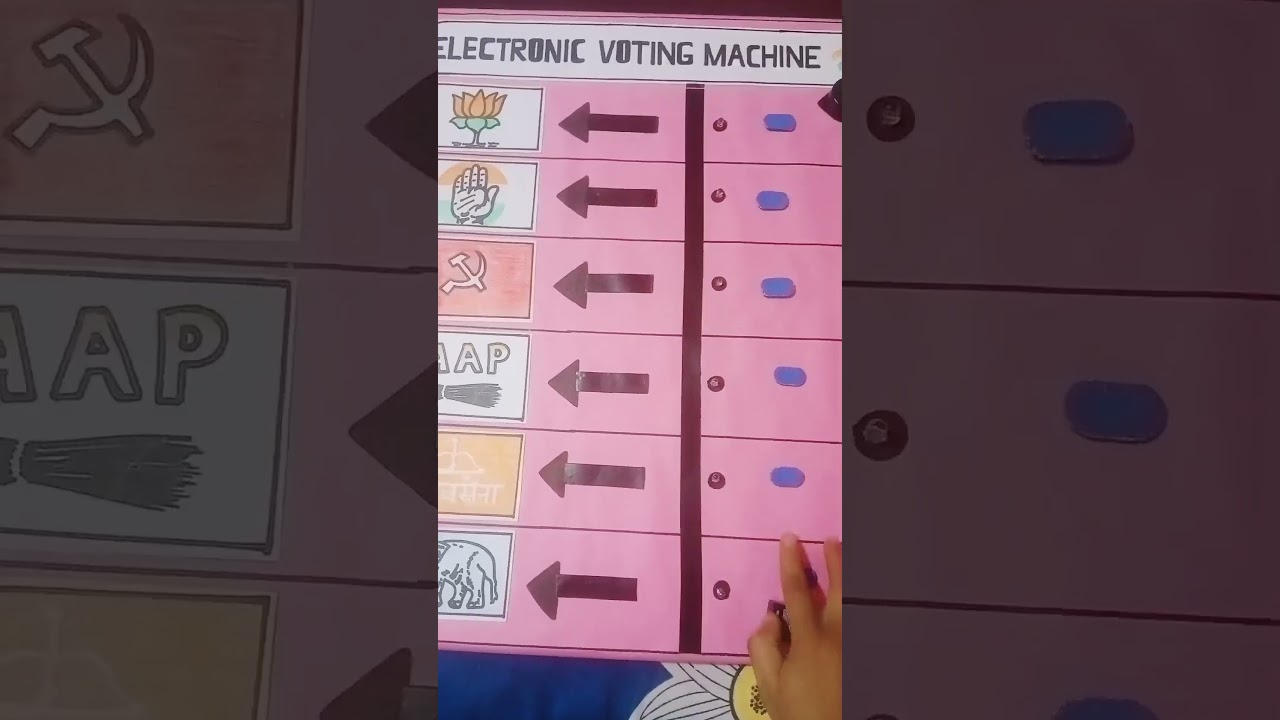 working model of electronic voting machine#shorts@vijaylaxminart1646