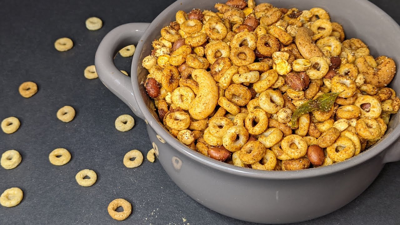 Healthy Cereal Chivda Recipe | Cheerios Chivda in 10 minutes | healthy non deep fried snack