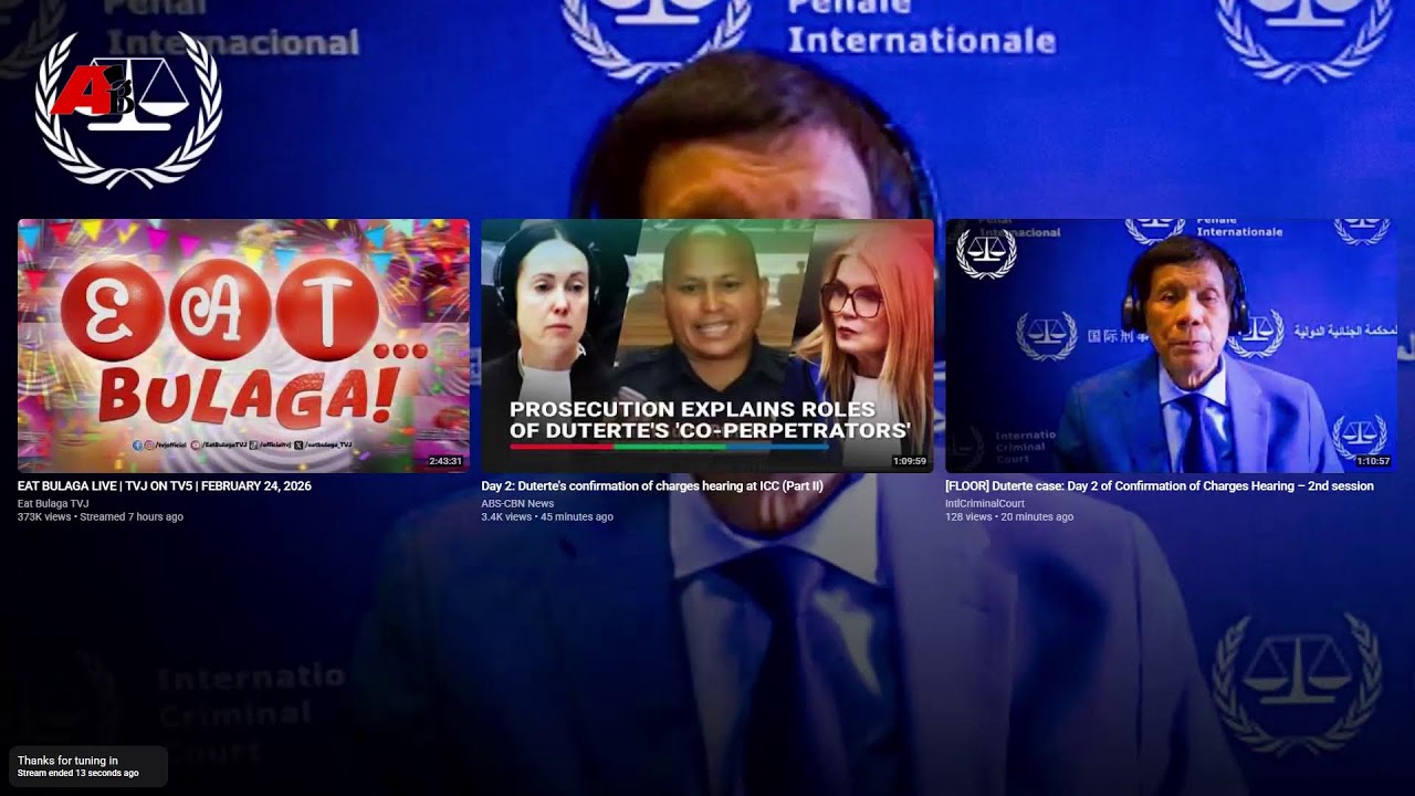 LIVE: Day 2 ng Confirmation of charges hearing vs Digong sa ICC (3rd session)