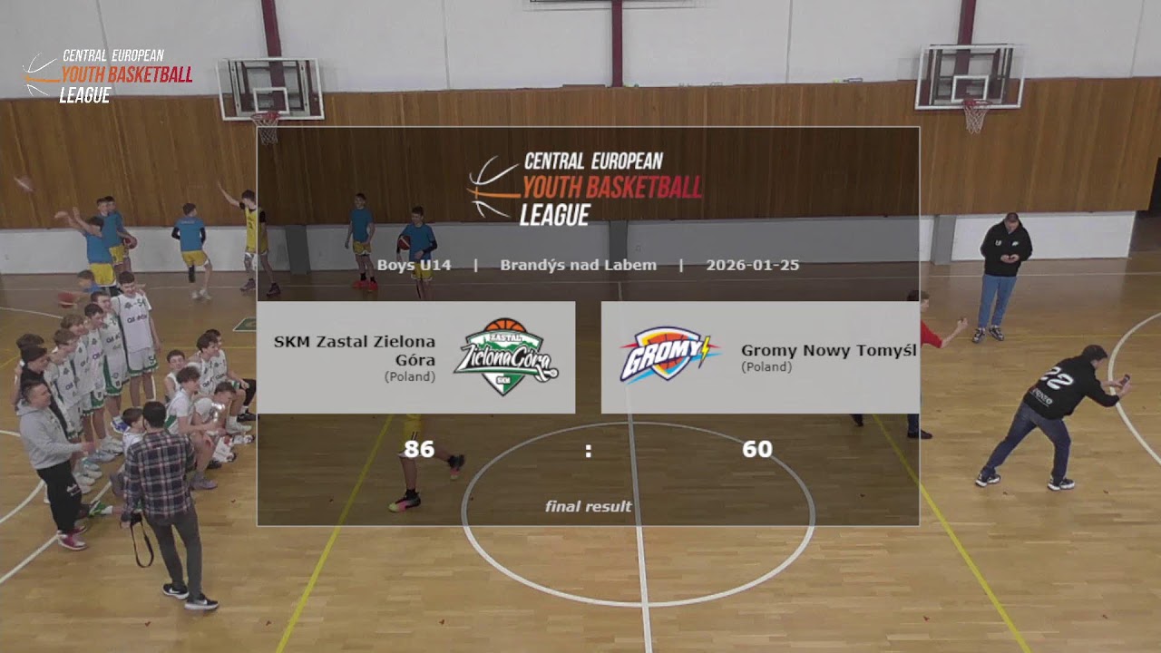 CEYBL U14, 25. 1. 2026, SKM Zastal Zielona Góra - Gromy Nowy Tomyśl