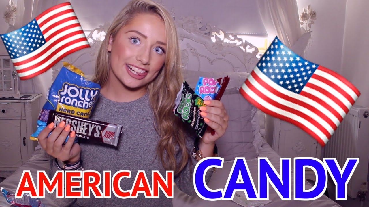BRITISH TRYING AMERICAN CANDY | Saffron Barker