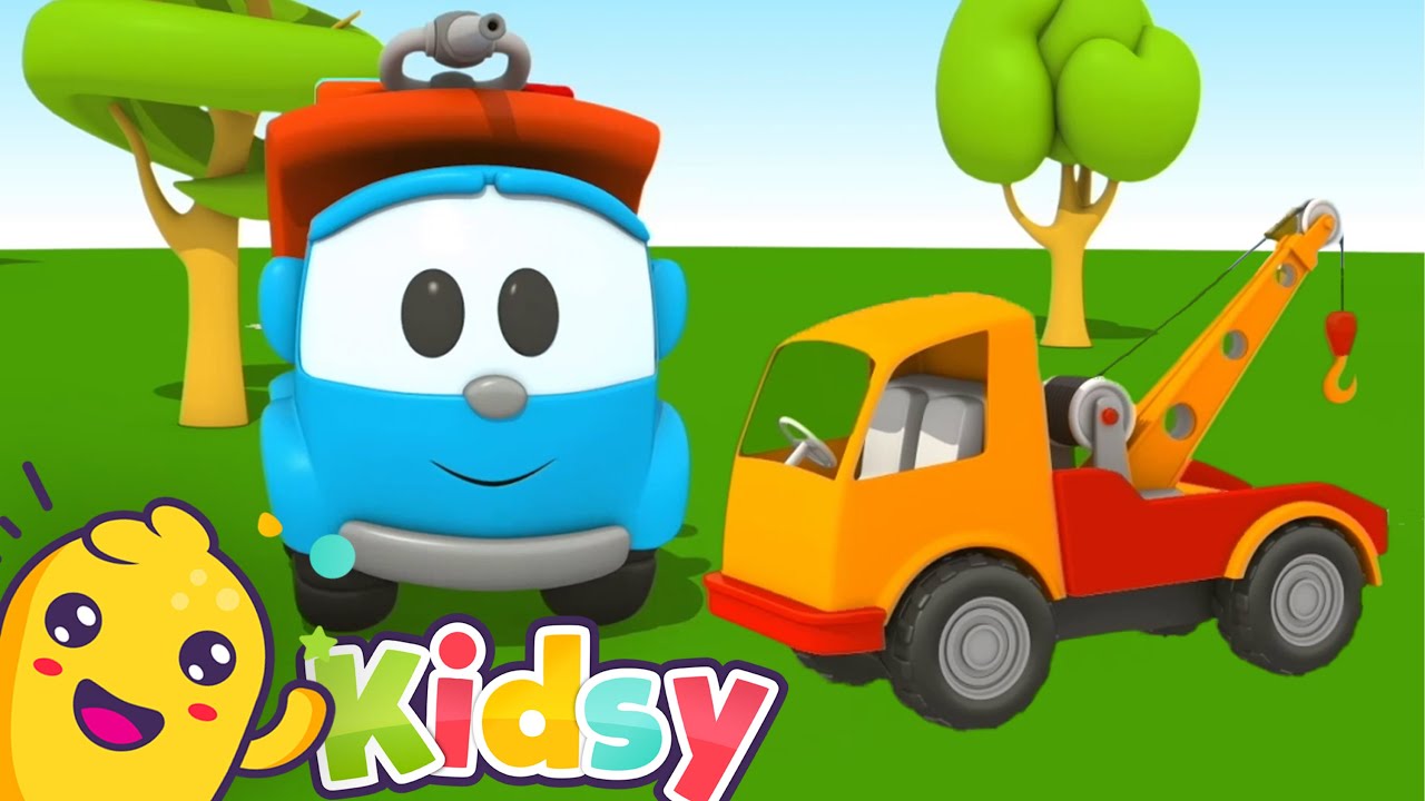 🚛Leo the Curious Truck and the Painting Truck | Car Cartoons for KIDS | Kidsy