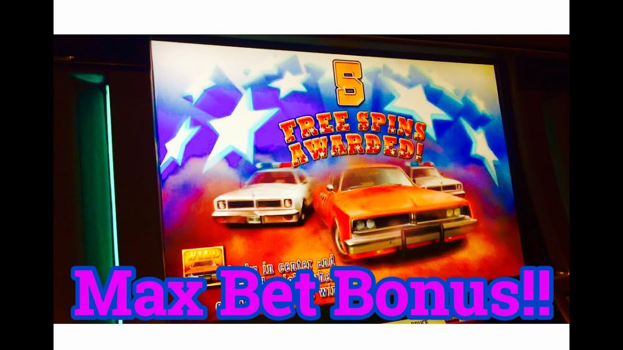Dukes Of Hazzard Slot Machine, Max Bet Bonus, Live Play, Slot Machine Bonus, WMS!!