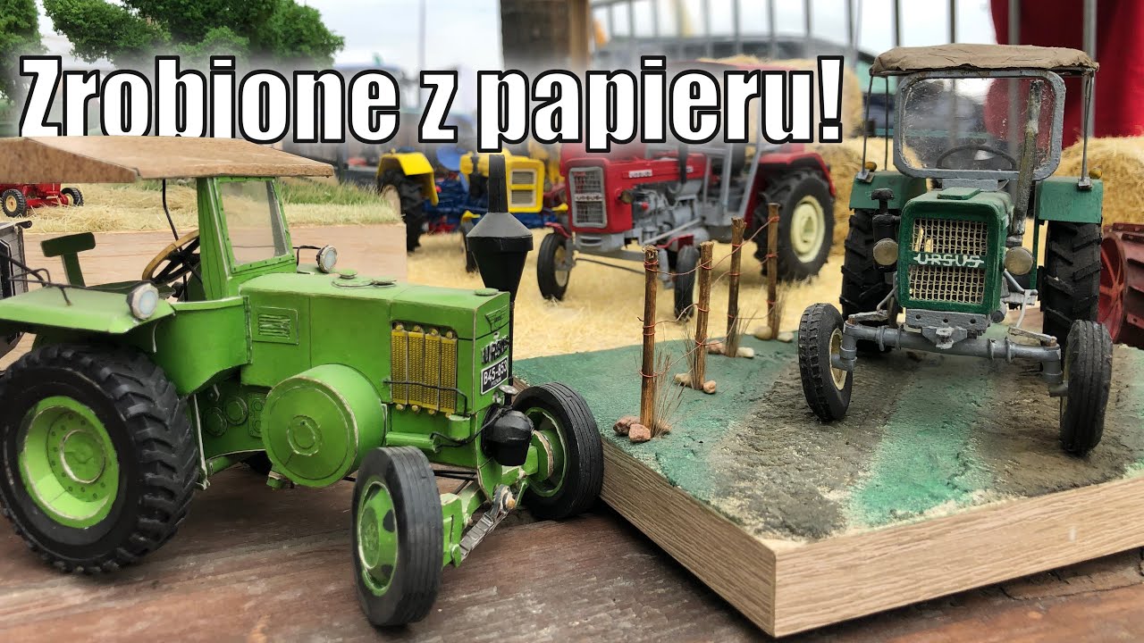 Robią miniaturowe ciągniki z papieru. Dokładność Cię zaskoczy!