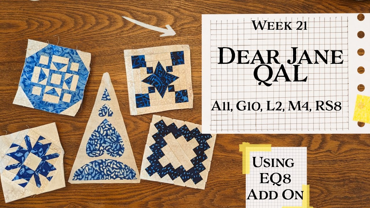 Dear Jane Week 21 QAL, A11, G10, L2, M4, RS8