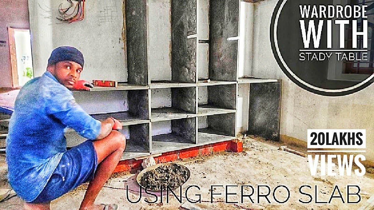 New Bedroom Cupboard with Study Table Making Using Ferro Slab | Bedroom Wardrobe | Bedroom Shelves