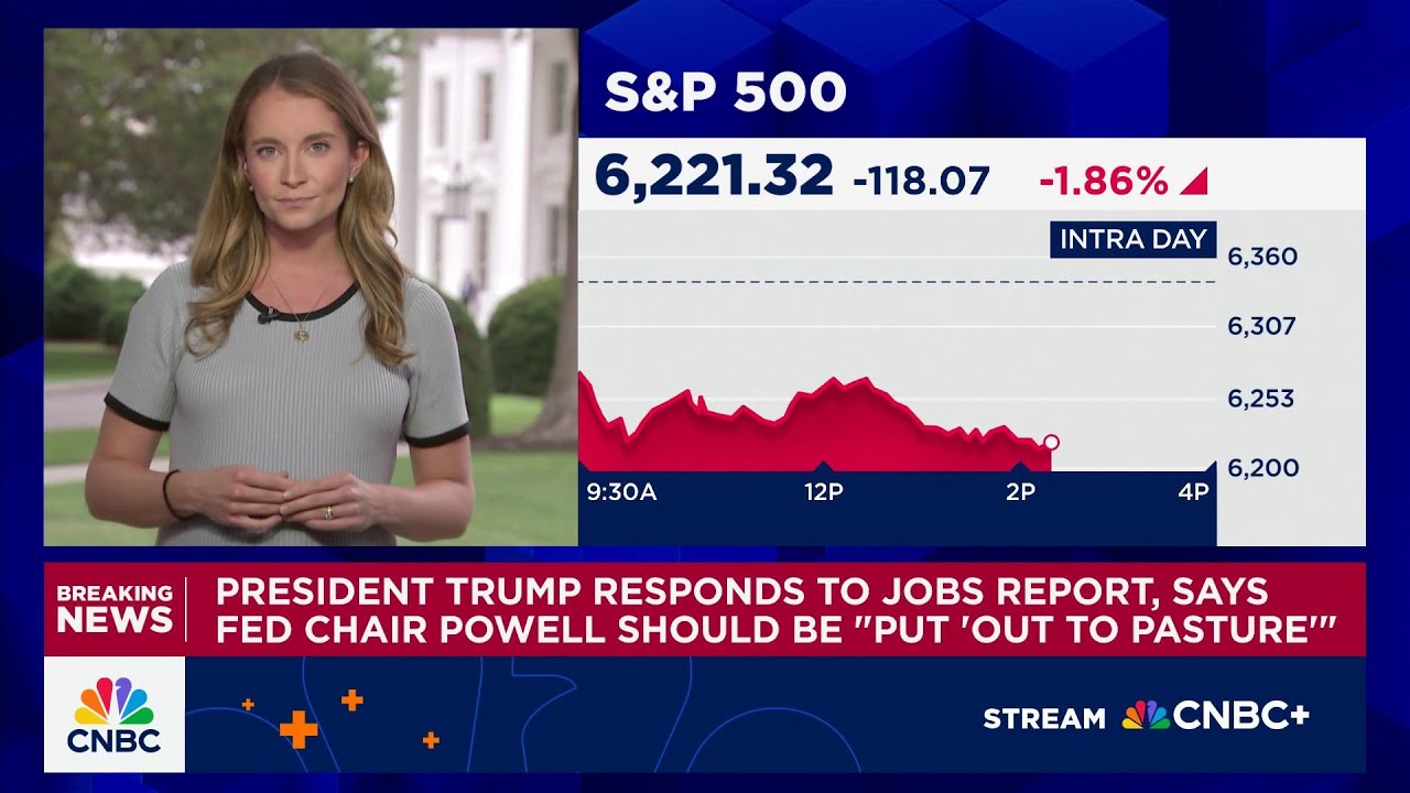 Trump fires Commissioner of Labor Statistics Dr. Erika McEntarfer after labor data revisions