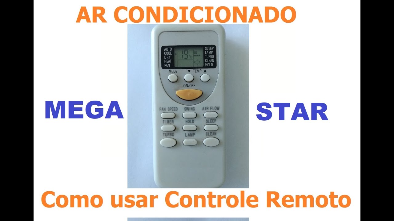 AR CONDICIONADO MEGA STAR - COMO USAR O CONTROLE REMOTO