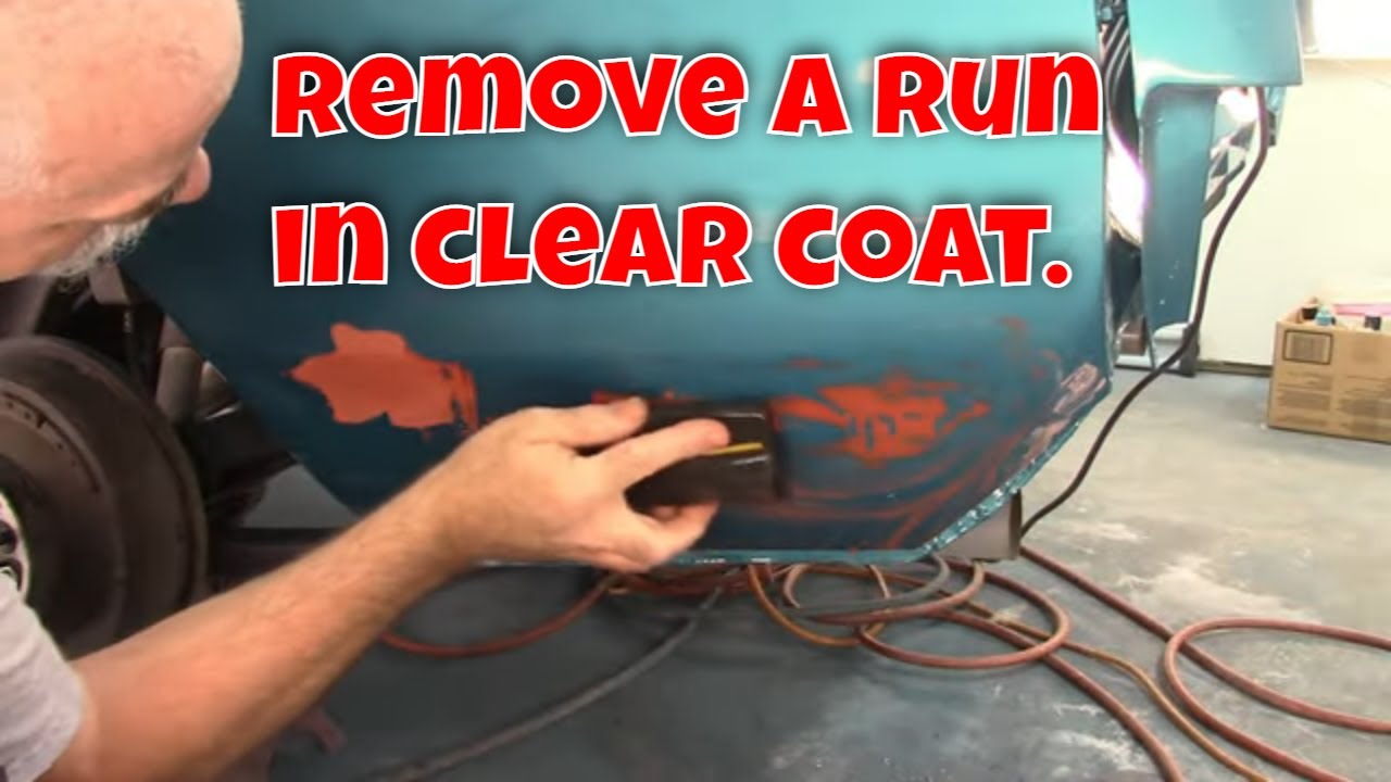 Removing a run in clear coat with spot putty. Jade part 68.