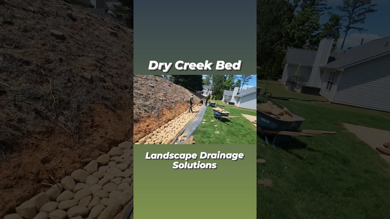 Landscape Drainage Solutions: Custom Dry Creek Bed Installation | Landscape DIY 