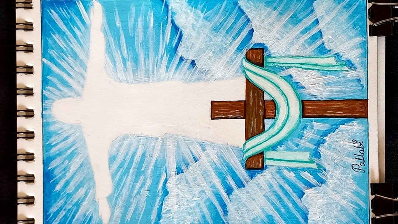 Jesus Christ acrylic painting | Easter painting | Easy acrylic painting for beginners