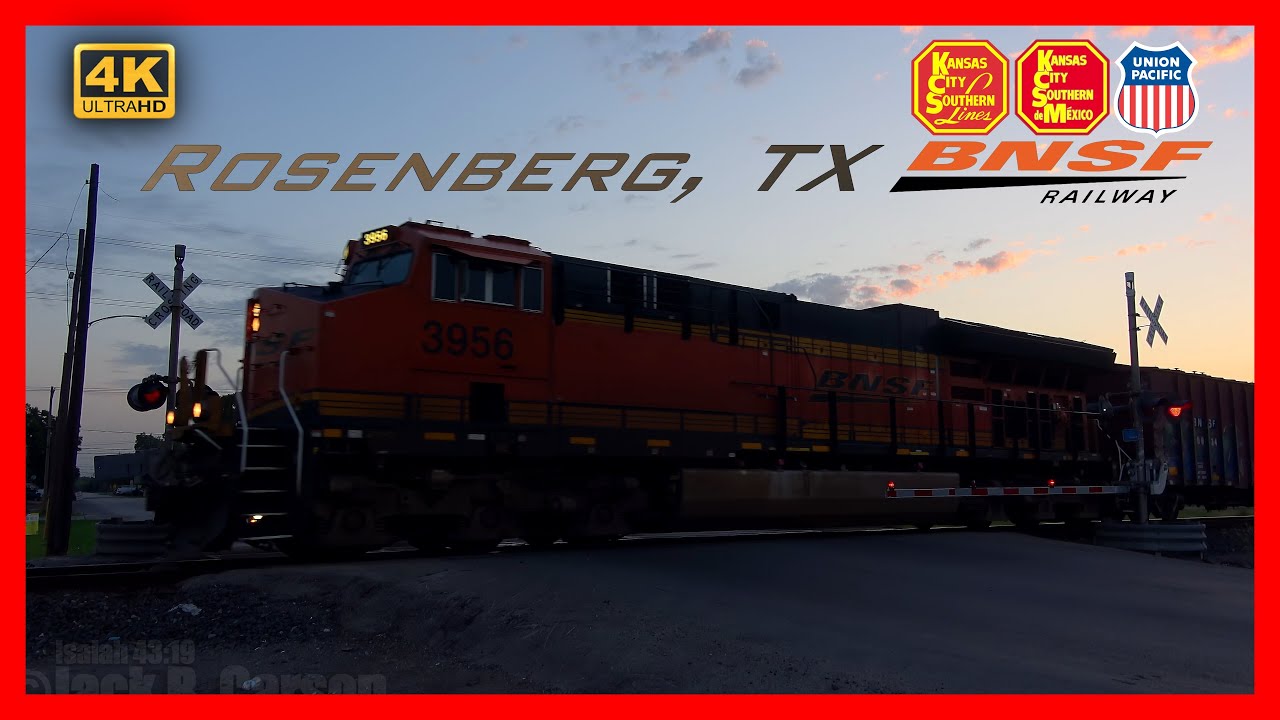 [4K 60fps] Railfanning Rosenberg, TX 6/12/18