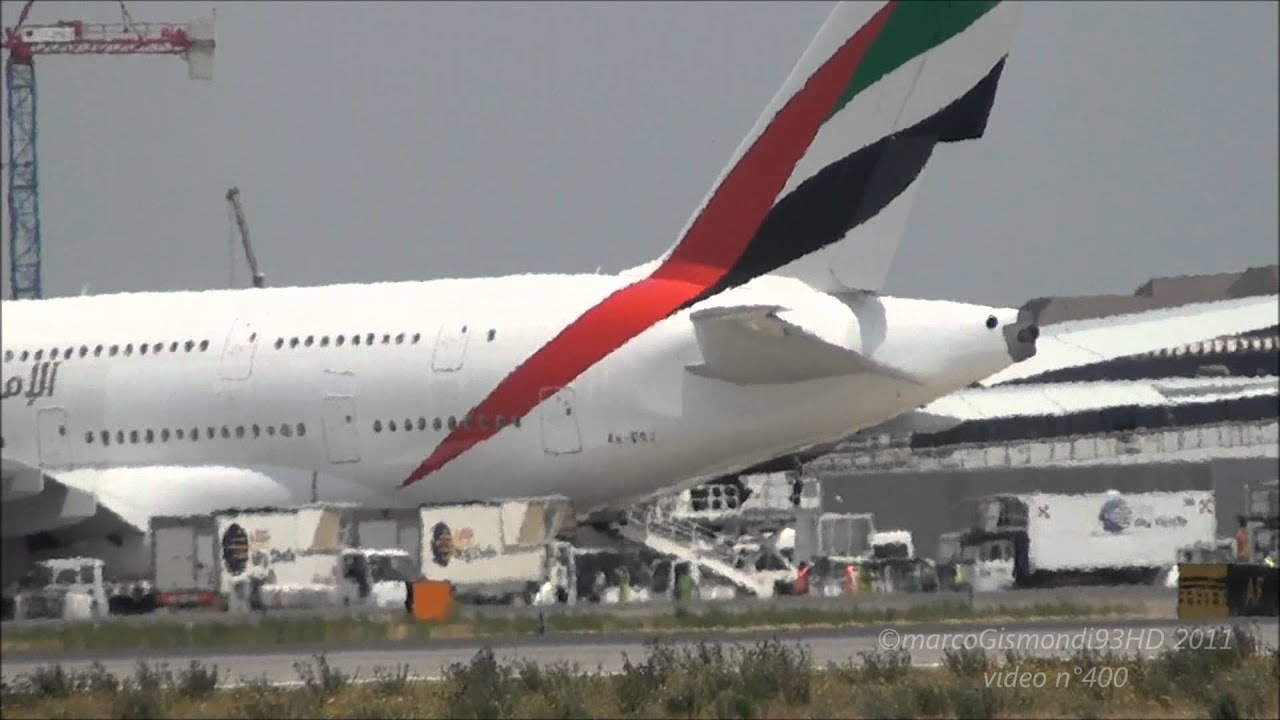 Emirates A380 | first landing | Rome Fiumicino Leonardo da Vinci [FULL HD]