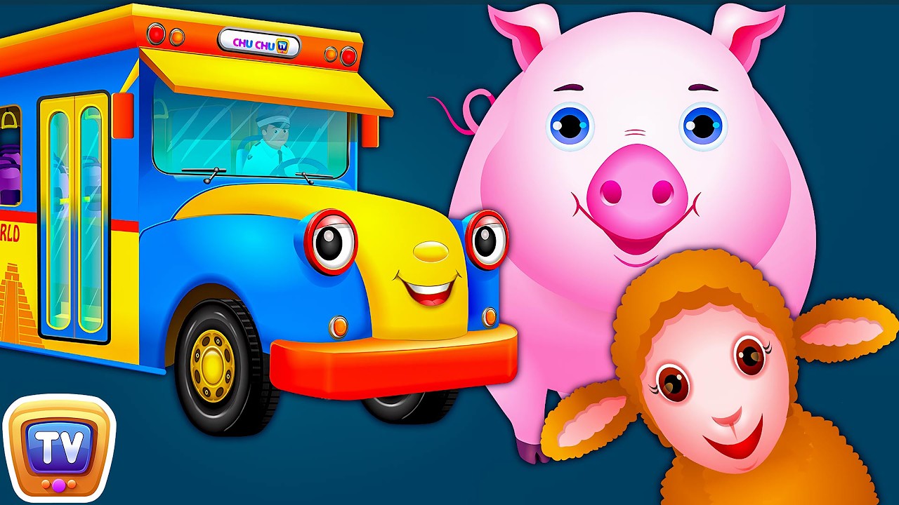 Wheels On The Bus | Wonders Of The World For Kids | Learn Farm Animals and Animal Sounds | ChuChu TV