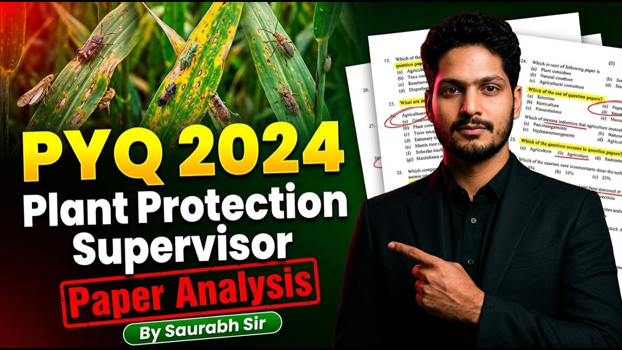 BPSC Plant Protection / Supervisor Vacancy 2026 | Paper 2 Analysis 2024 | By Saurabh Sir