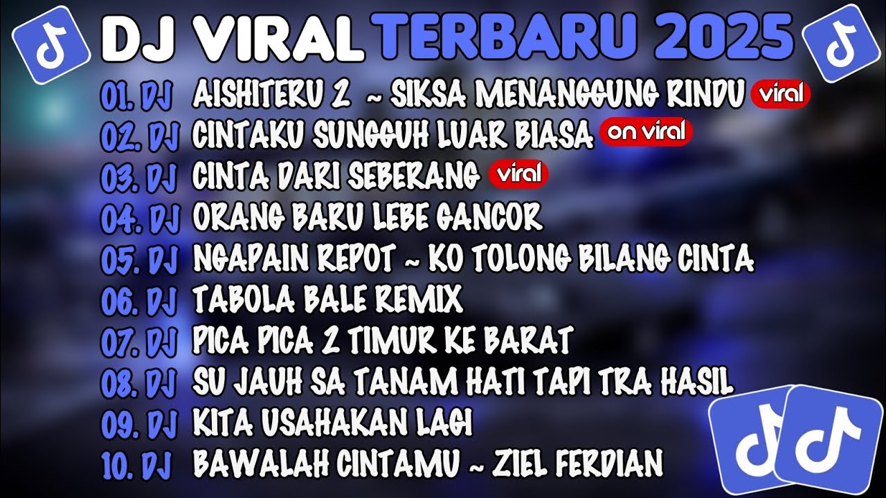 DJ TIKTOK TERBARU 2025🎵DJ AISHITERU 2 CINTA DARI SEBERANG🎵DJ CINTAKU SUNGGUH LUAR BIASA🎵FULL ALBUM