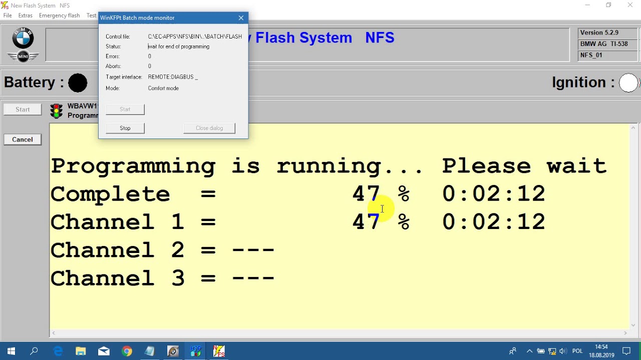 CAS3 NFS emergency flash , winkfpt programming
