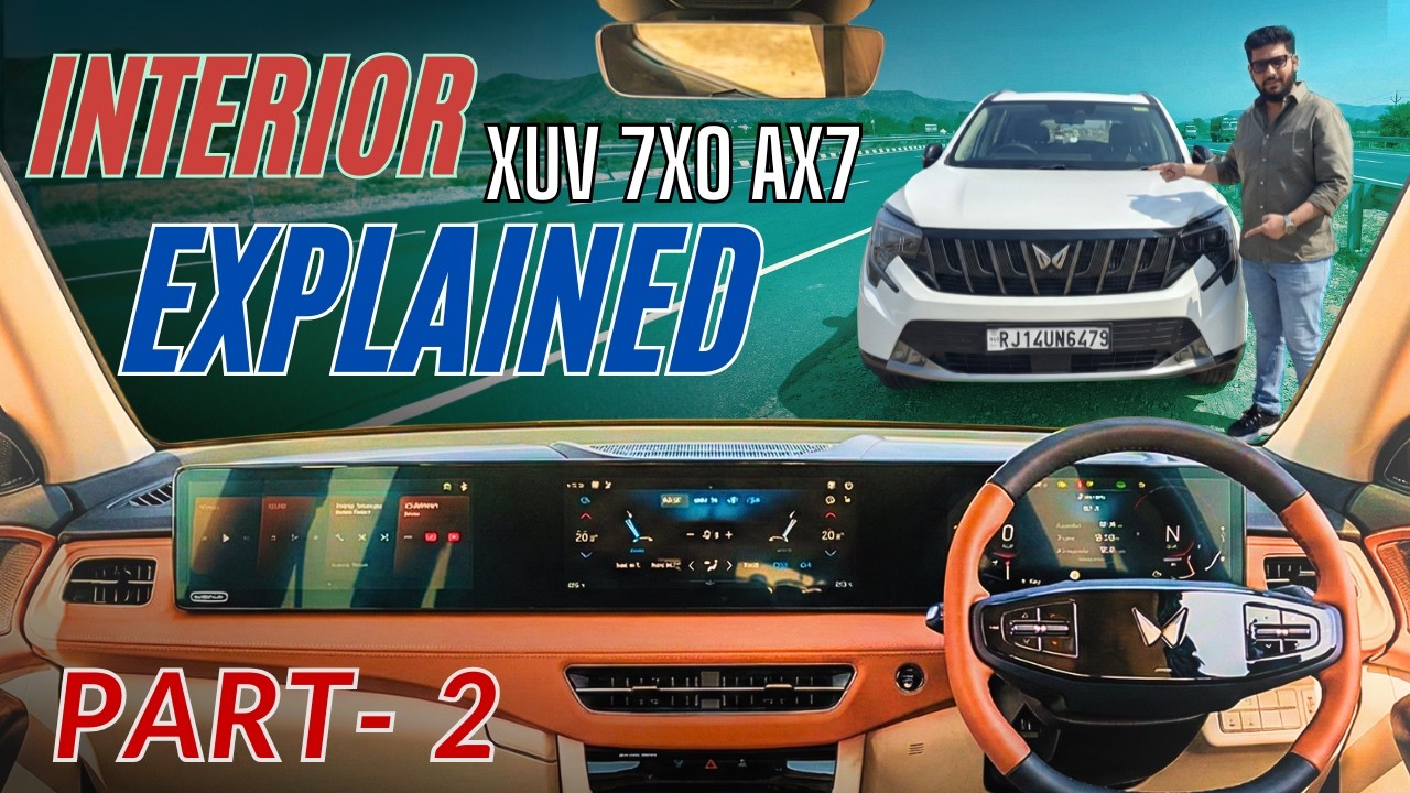 XUV 7X0 AX7 Interior Guide PART - 2 | 2nd & 3rd Screen & Adrenox Explained | MotorTales
