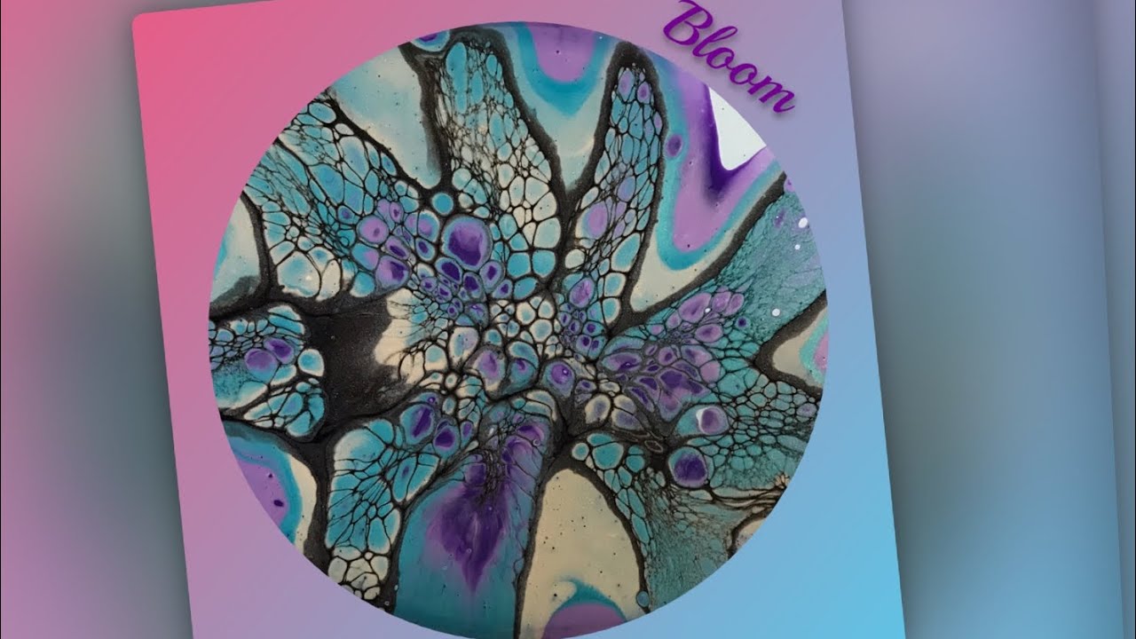 (560) Bloom Technique, Spin, Acrylic Pouring, Shelee art