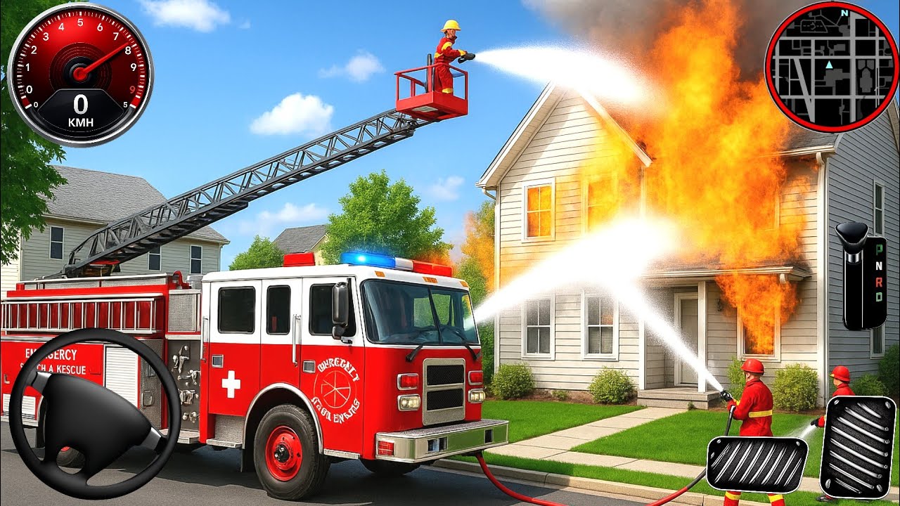 Firefighter City Rescue Simulator 3D | Firetruck Rescue Driving Game | Android Gameplay