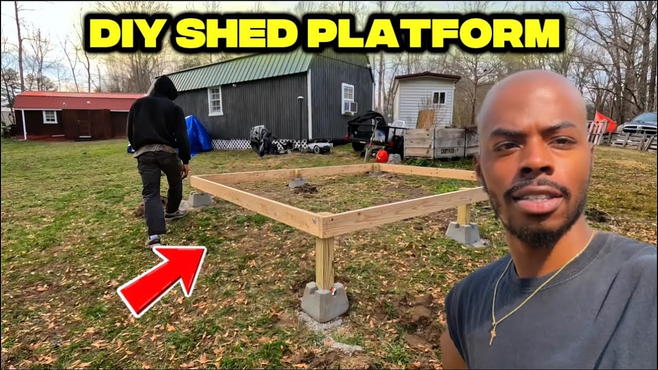 Building A Platform For My 10x12 Storage Shed From Amazon!