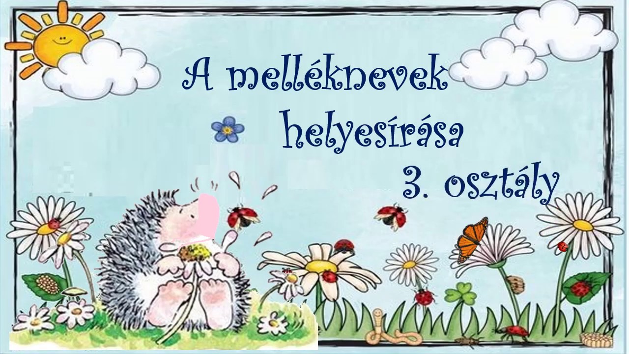 A melléknevek helyesírása 3. osztály