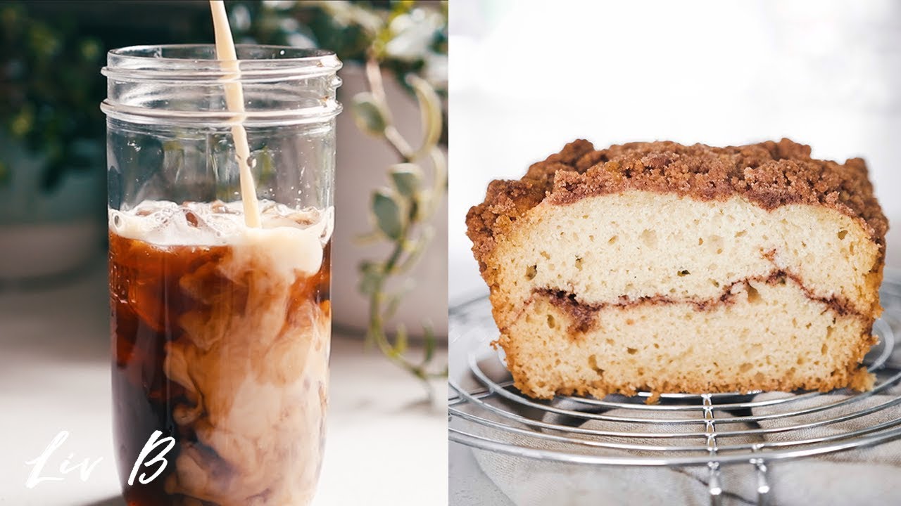 Oatmeal Cookie Iced Coffee + Vegan Cinnamon Loaf Recipe