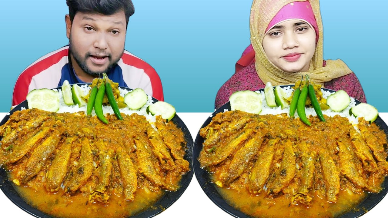 Spicy Fish Curry And Rice Eating Challenge, Fish Curry Eating Competition, R+B Vlog