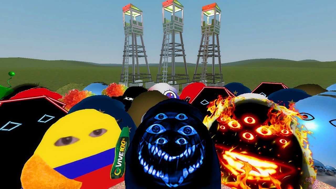 Разгневанная семья Манчи против Башней в Garry's Mod! (Парк 99)