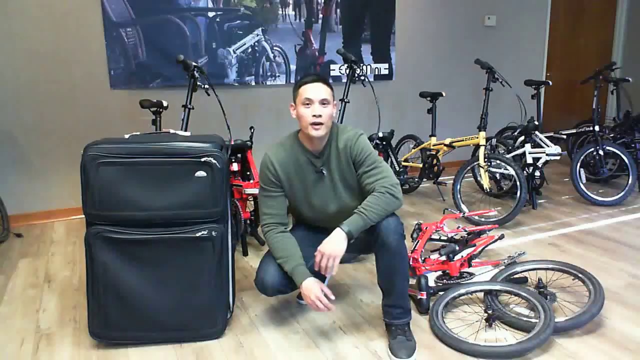 Putting EuroMini inside suitcase and ready for traveling