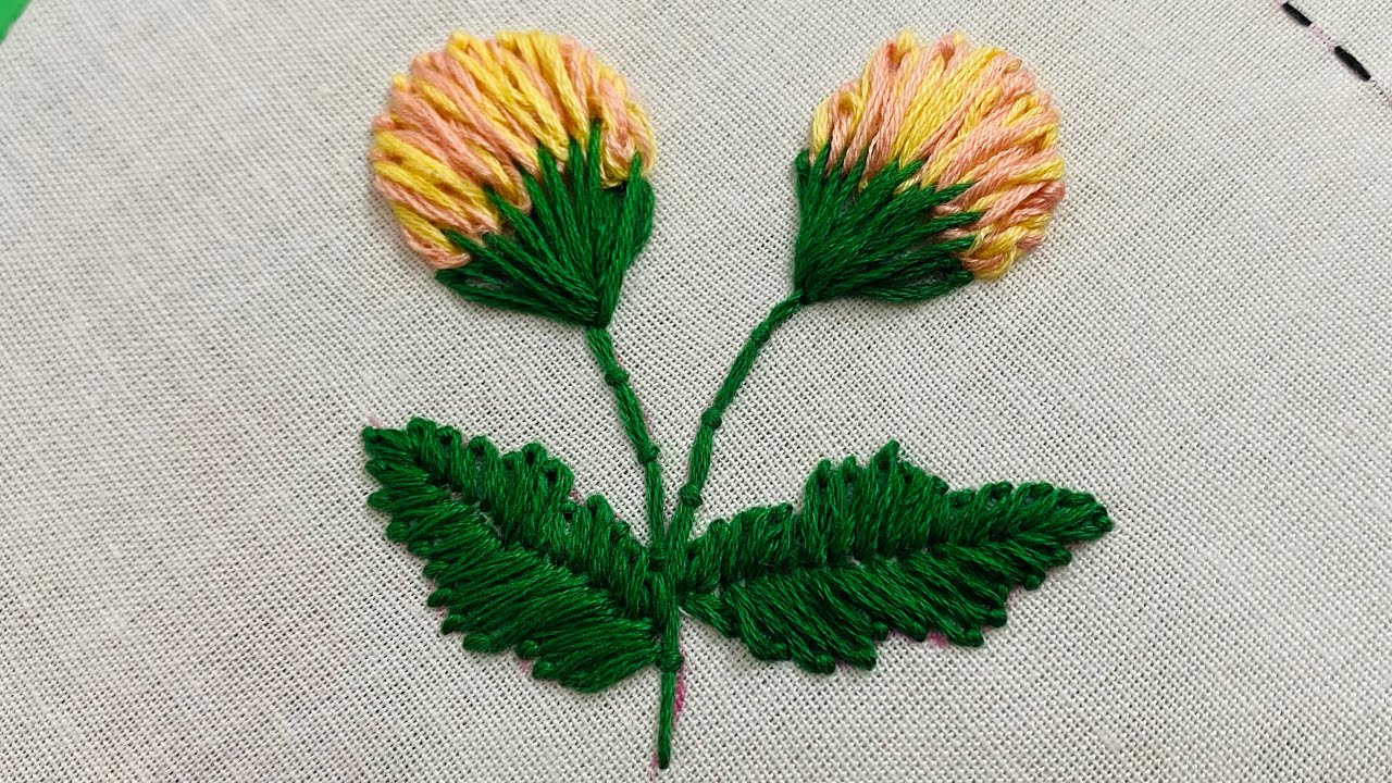 Very attractive and easy flowers embroidery design | beautiful flower embroidery tutorial 