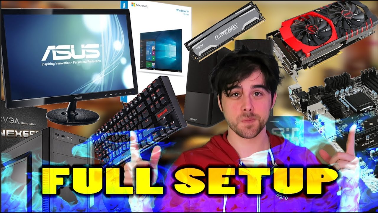Best $1250 Full Setup Gaming PC - Skylake