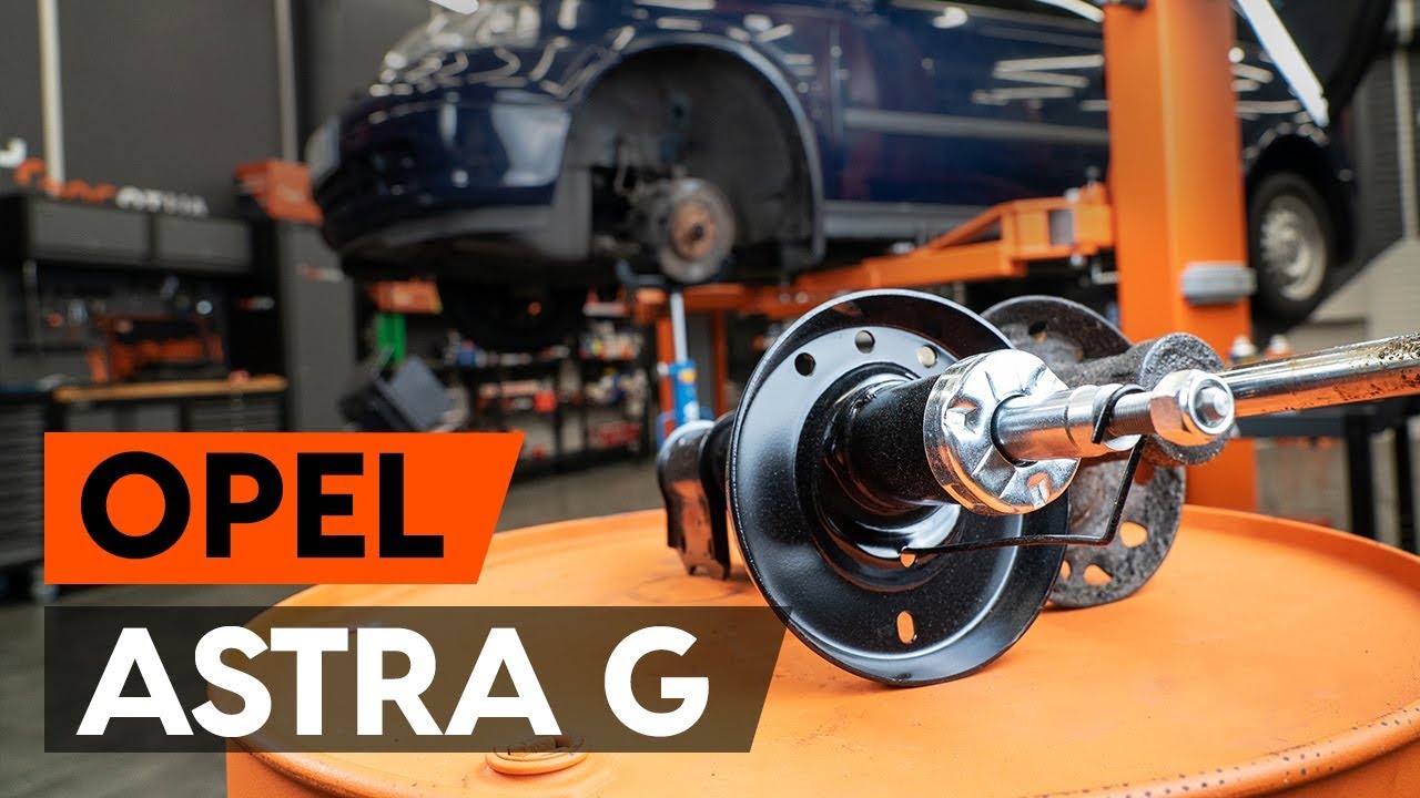 Cómo cambiar los puntal amortiguador delantero en OPEL ASTRA G CC (F48, F08) [INSTRUCCIÓN AUTODOC]