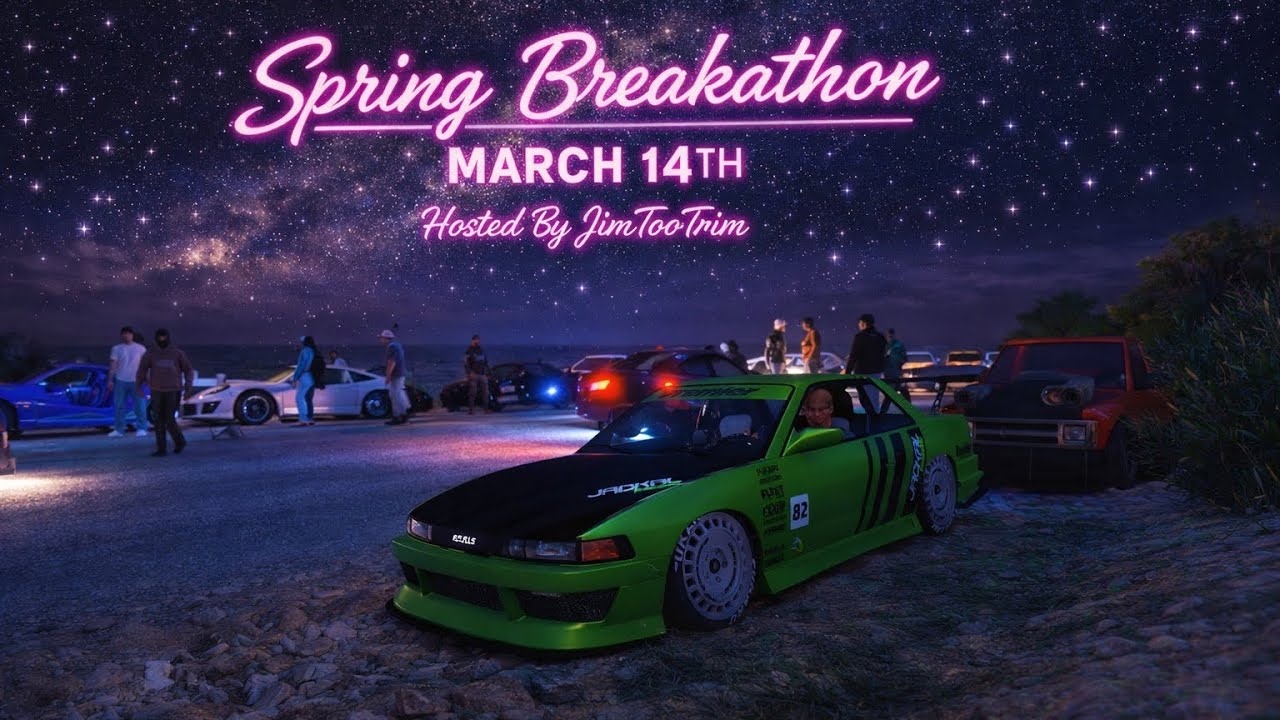 SPRING BREAKATHON GTA 5 CUSTOM LOBBY| DRIFTING | MANHUNTS |CAR MEETS |