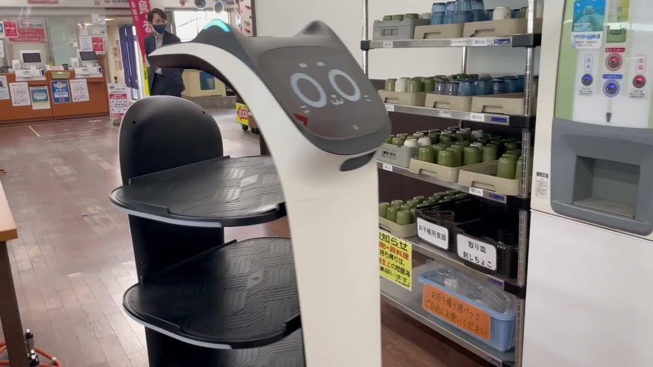 ネコ型配膳ロボット10台が同時フル稼働する食事処「漁師料理 かなや」の稼働現場をDFA Roboticsが公開！ロボット向けに店内を改修