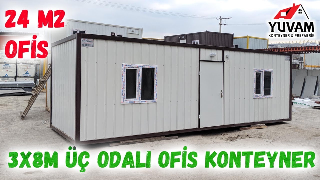 3x8m 3 Odalı, Duşlu Ofis Konteyner İncelemesi