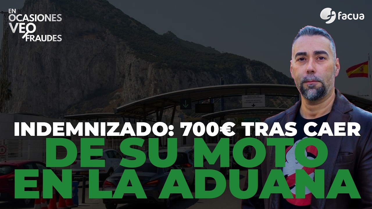 INDEMNIZADO: 700€ TRAS CAER DE SU MOTO EN LA ADUANA DE GIBRALTAR