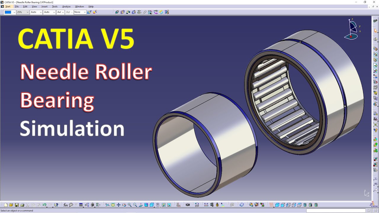 Catia V5 - Needle Roller Bearing Simulation in Catia V5