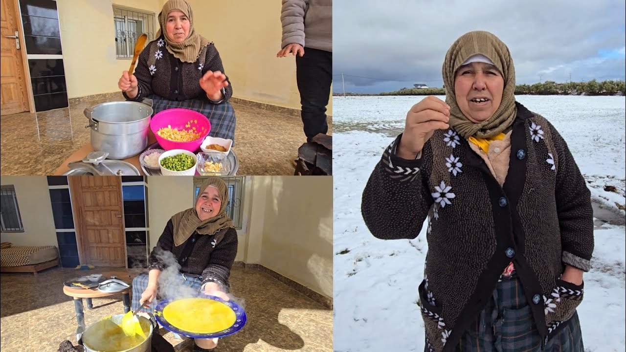 ماتوقعناش هاد الخير😱مي مليكة كاطير بالفرحة😂وجدات معاكم البيصارة ديال البرد خطيرة👌🏻💯