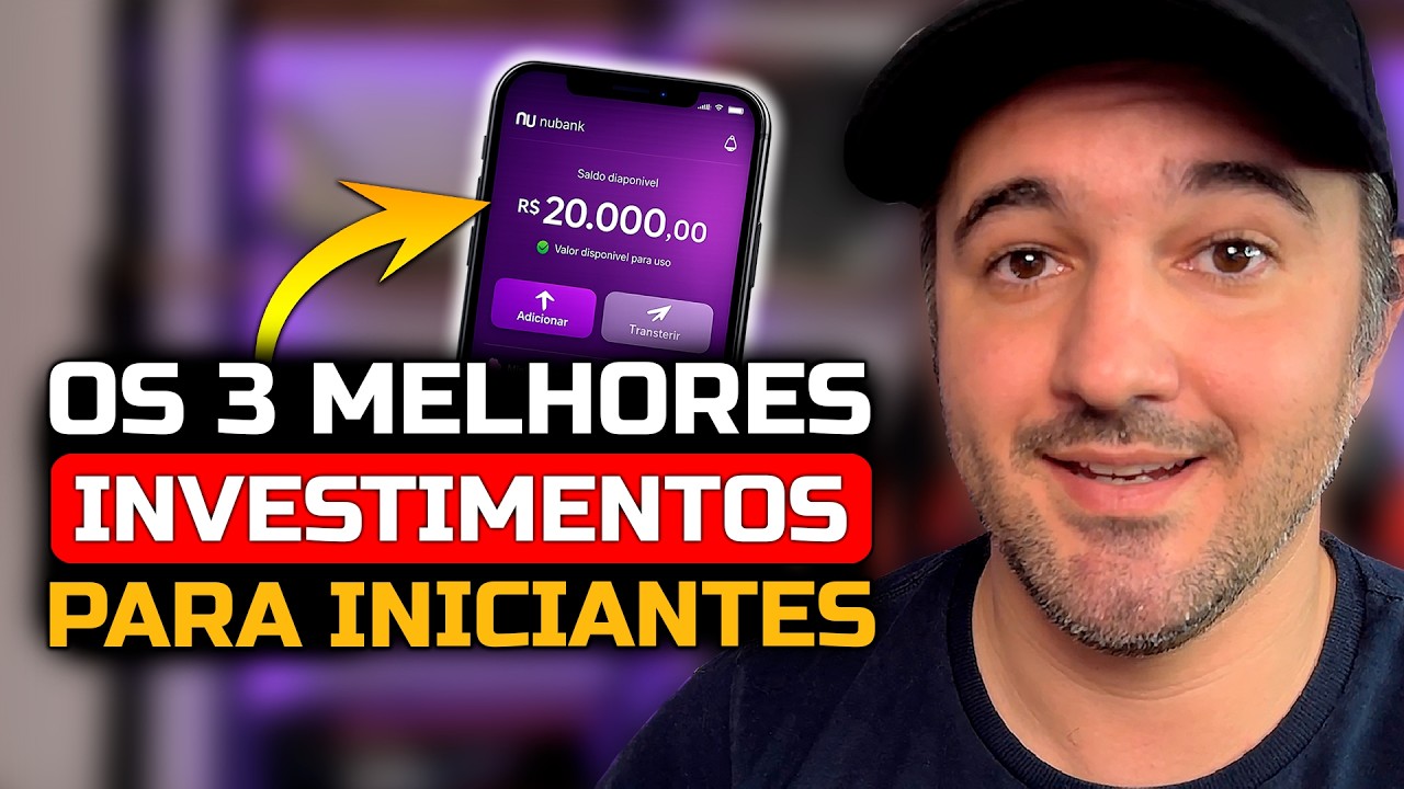 DESCOBRI OS 3 MELHORES INVESTIMENTOS PARA INICIANTES | COMECE AGORA!
