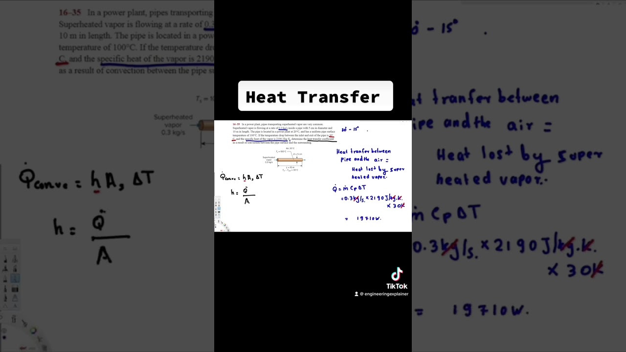 Heat Transfer - Determine the heat transfer coefficient - Thermofluids