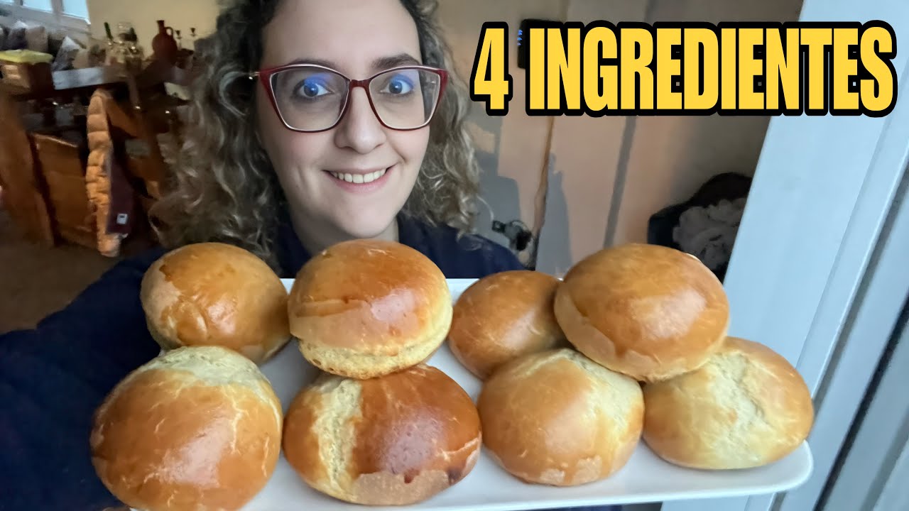 SOLO 4 INGREDIENTES/BRIOCHE SUAVE Y BLANDITO IDEAL MERIENDA O DESAYUNO 