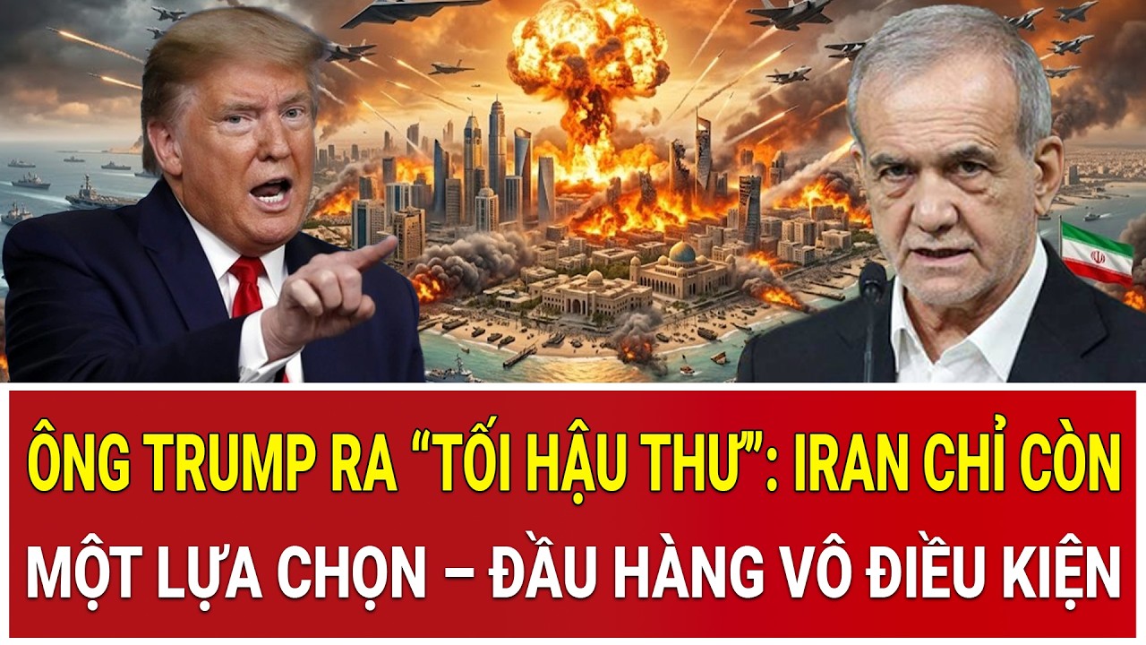 Ông Trump ra “tối hậu thư”: Iran chỉ còn một lựa chọn – đầu hàng vô điều kiện